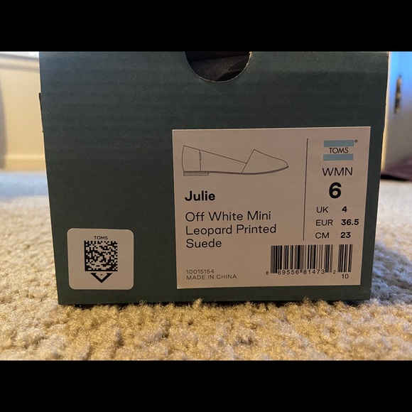 Toms Julie Off White Mini Leopard Printed Suede - Picture 6 of 6